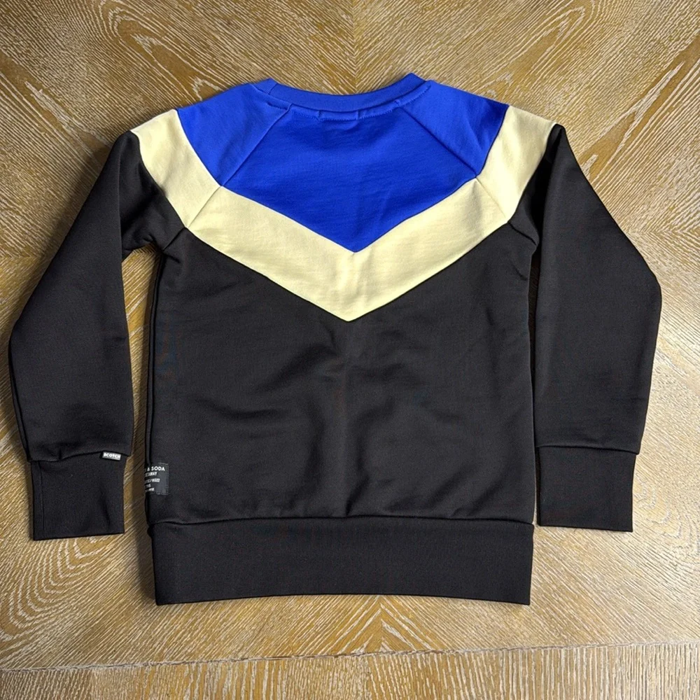 SCOTCH & SODA Black, Blue, and Cream Crewneck Sweater 8